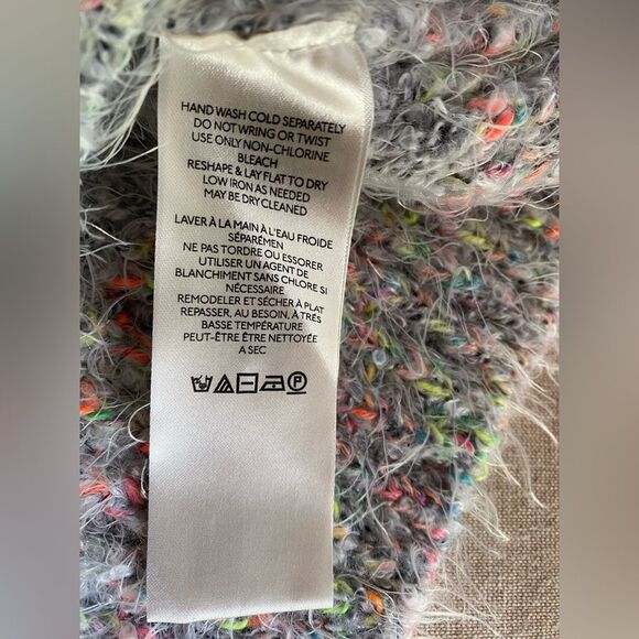 Free People Sweater Women Pullover Gray Preppy Stardust Comfy Holiday Top Sz M - Picture 11 of 12